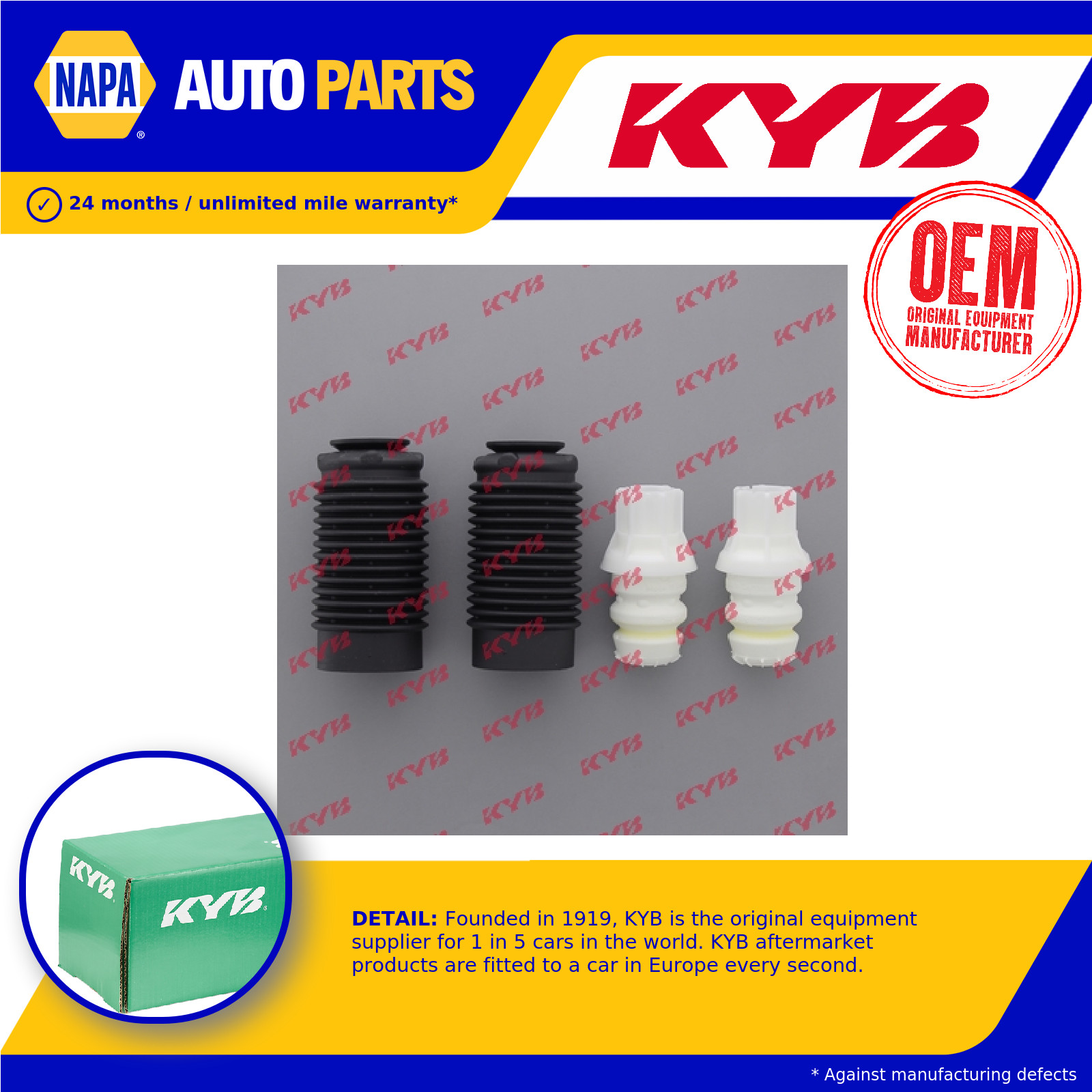 Shock Absorber Dust Cover Kit fits FIAT IDEA 350 Front 1.2 1.4 1.3D 1.9D 2003 on