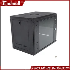 Findmall 9U Wall Mount Network Server Rack Cabinet Enclosure 15.5'' Deep