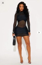 Form Double Lined Mini Dress - Black