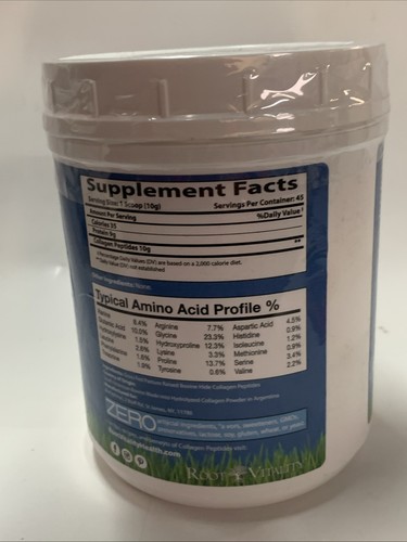 Wurzelvitalität Kollagenpeptide Pulver, 45 Portionsgröße, Gras gefüttert. EXP: 11/2027 - Bild 2 von 4