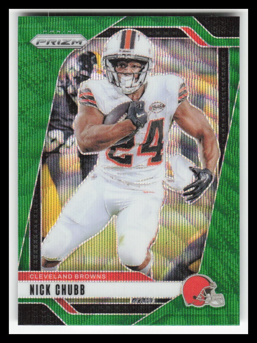 2024 Panini Prizm Prizms Green Wave #65 Nick Chubb