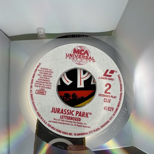 Jurassic Park Extended Play Letterboxed Edition Laserdisc 2-Disc Set Spielberg - Bild 18 von 22