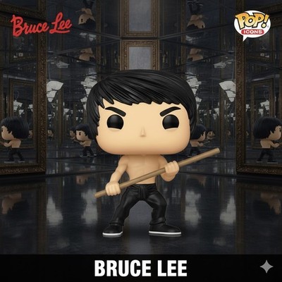 Funko Pop! Icons: Bruce Lee with Bo Staff - Vinyl Figure #95
