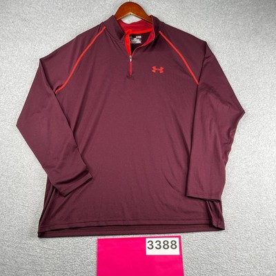 Under Armour Heatgear 1/2 ZIp Lightweight Shirt Long Sleeve Mens XL