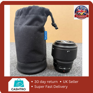 Olympus M.Zuiko Digital ED 45mm f1.2 PRO Lens Black Used Mint Hood & Pouch