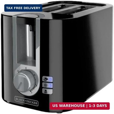 BLACK+DECKER 2-Slice Toaster, 7 Toast Shades, Removable Crumb Tray, Illuminated