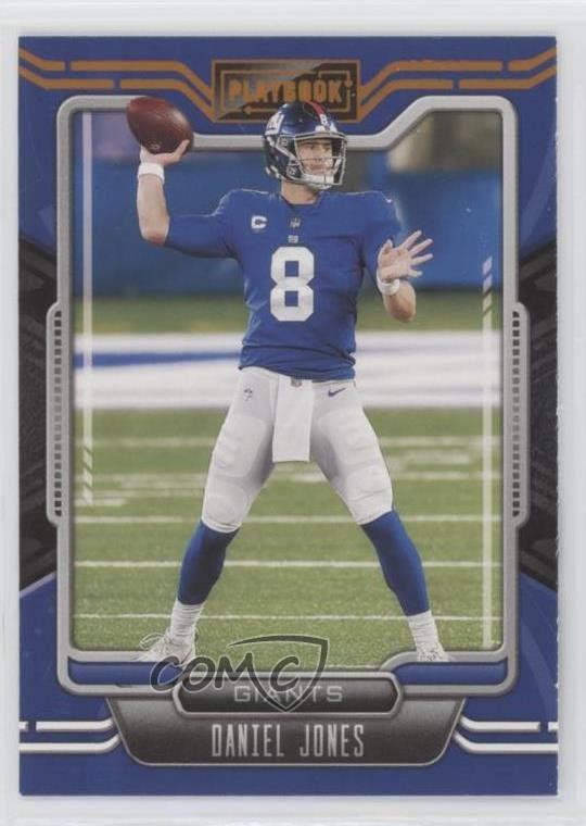 2021 Panini Playbook Orange Daniel Jones #62 0o1d