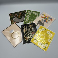 Rifle Paper Co. Greeting Cards  Envelopes NEW Lot of 6 Bday Wedding Baby Thx