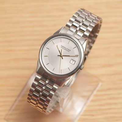 Hamilton Masterpiece 32mm Quartz Stainless Thin Watch 9733 GM (New