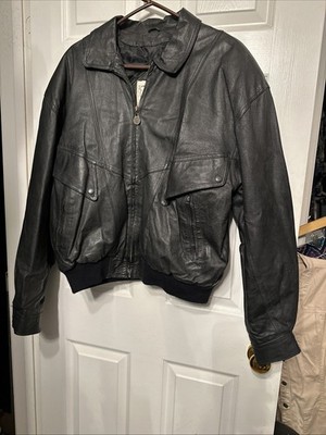 Men's Vintage John Ashford Large Black Outdoors Genuine Leather