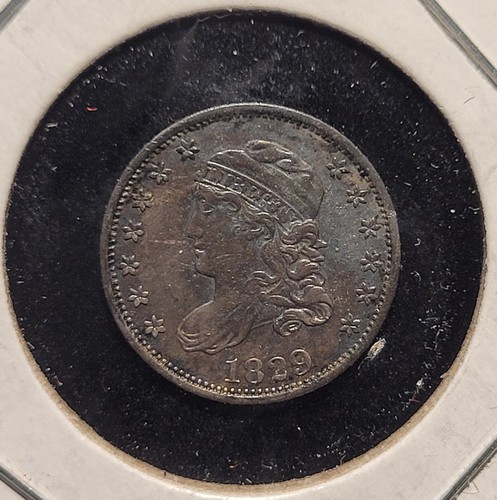 1829 Capped Bust Half Dime in Extra Fine to About Uncirculated XF-AU Condition