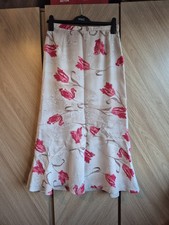 Beautiful Jacques Vert Tulip Floral Midi Skirt Size UK10 Excellent Condition