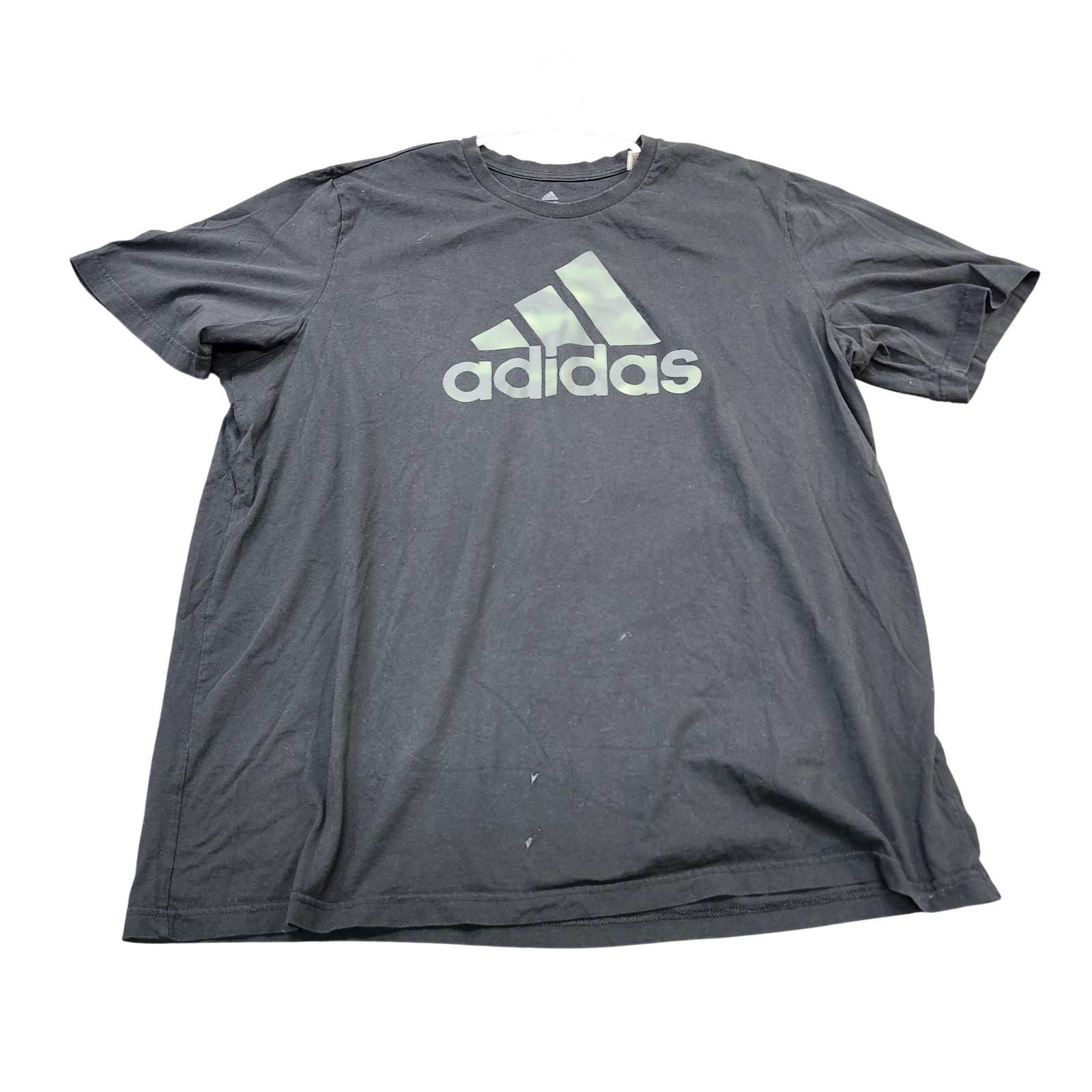 Adidas Shirt Mens 2XLT Black Logo Graphic Tee Tagless Big & Tall Sportswear