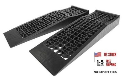 50516 4,400 lb. Capacity Low Profile Car Ramps, 2-Count, Black Extended Length