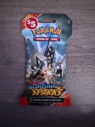 Pokemon Surging Sparks Funda Booster Pack Arte Aleatorio - Imagen 3 de 3