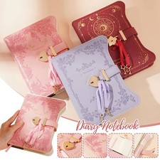 Love Lock Keys Diary Notebook 360 Pages B6 Notepad PU Leather School Supplies
