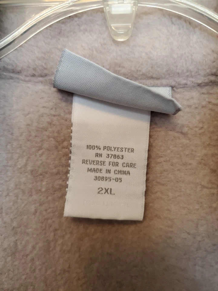 Chaqueta polar vintage años 80 Blair perro cachorros cremallera completa para mujer talla 2XL marrón gris Foto 4 de 4