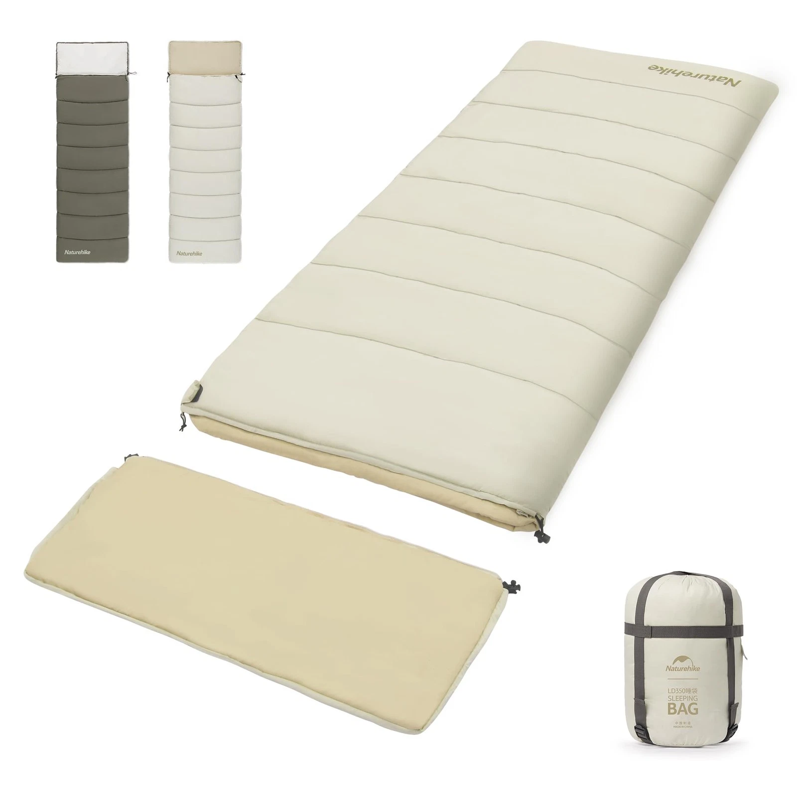36-54℉ Camping Sleeping Bag for Adults, Spliceable Double Sleeping Bag 3 Seas...
