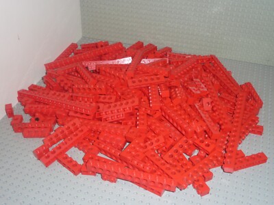 Lego Technic Bricks 500 Gramm Schüttgut Konvolut rote / rote Steine 1/2 kg