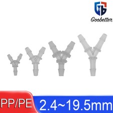 Y' Plastic Hose Joiner Barbed Splitter Connector Hose Mender Pipe Tube Washer