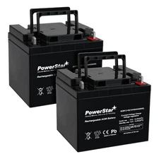 PowerStar 12V 45 Ah 12Volt 45 amp Rechargeable Sealed lead Acid Battery - x2