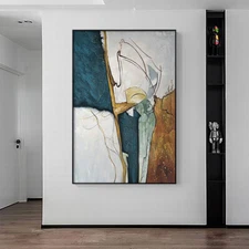 Hand-Painted Modern Abstract Oil Painting On Canvas Handmade Art Picture Home