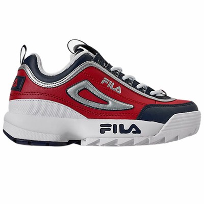 Fila Disruptor II Big Kids 3FM00702-611 Red Blue White Silver Shoes Size 5.5 | eBay