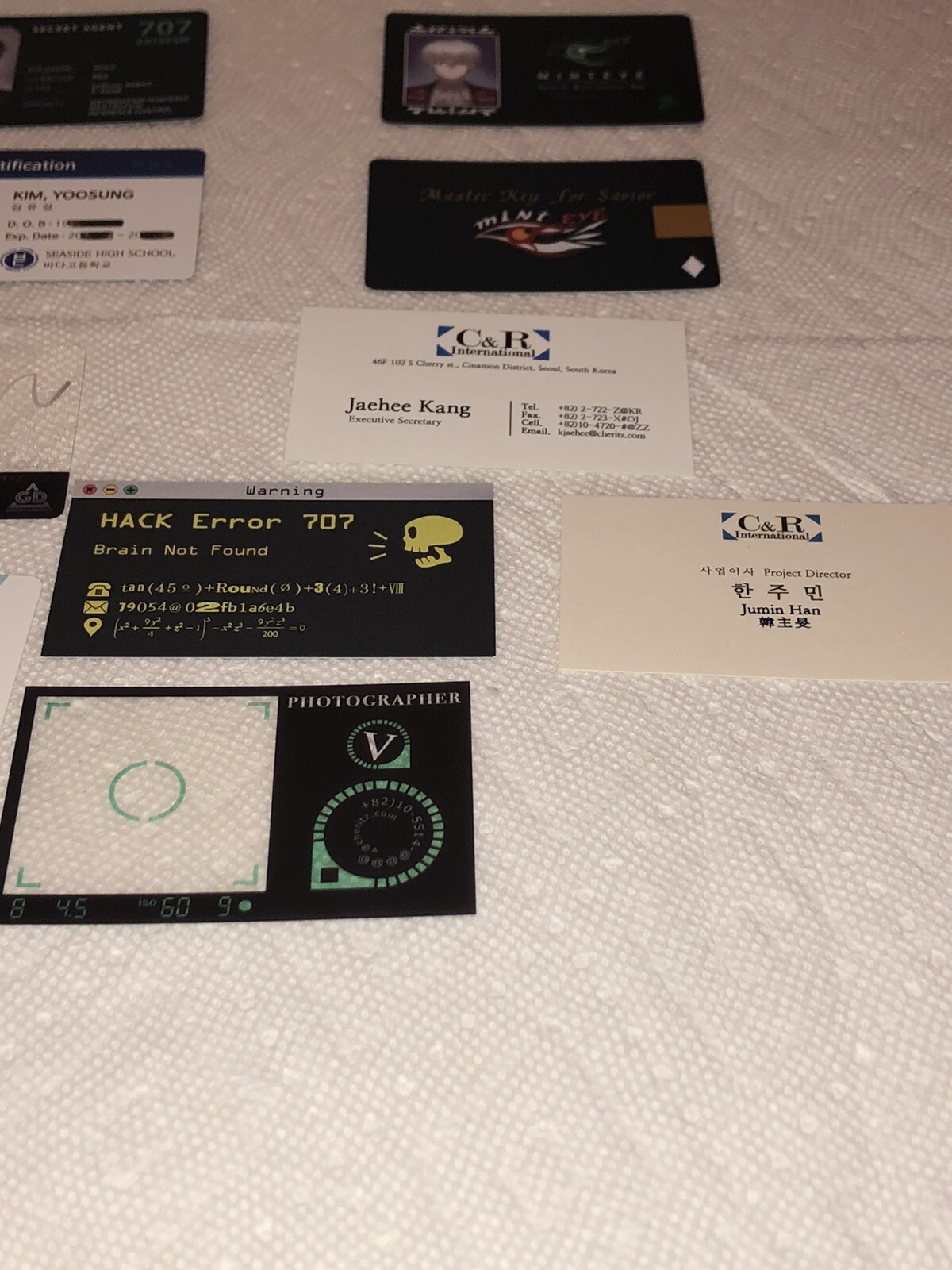 Mystic Messenger Cheritz RFA & MINT EYE Business Cards Lot Of 10 | eBay