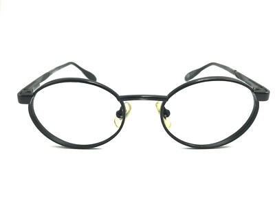 Serengeti 6411 Matte Black Oval Metal Sunglasses Frames Vintage