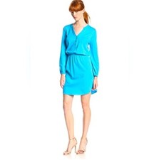 Lilly Pulitzer Aqua Blue Beckett Cotton Blouson Mini Dress Size Small