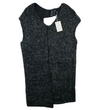 DRIFTER Industries Made In Compton Wool Blend Woven Gray Open Back Dress S NWT