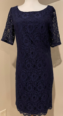 DANA BUCHMAN Womens Navy Blue Lace Party Cocktail Dress - Sz XS Extra Small  | eBay