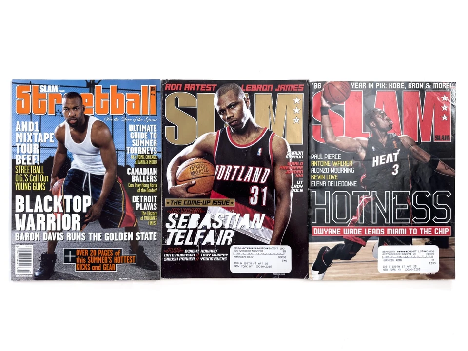 9 revistas Slam & Dime (2005-2006) - Ron Artest, Dwyane Wade, Shaq, Chauncey B Foto 3 de 4
