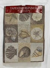 Tapestry Table Runner marine theme 13x70 Cotton/polyester