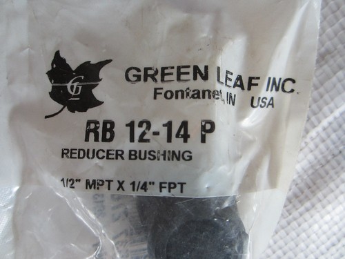 GREEN LEAF RB 12-14 P REDUCER BUSHING 1/2X1/4   LOT OF 5 - Afbeelding 7 van 7
