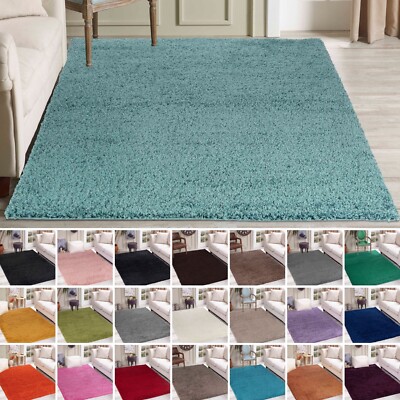 Wohnzimmer weiche Shaggy Teppiche 45 mm Florhöhe klein - extra groß in 22 Farben