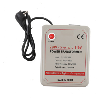 2000W Step Down Transformer Wandler Konverter Eingang 220V-250V Ausgang 100-120V