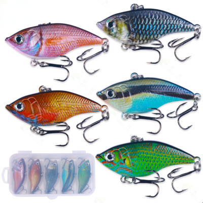 Fishing Gear Lures 3D Eyes VIB Bait Tackle Fish Hooks 5pcs Boxed Spoon - Jigging | eBay Fishing Gear Lures 3D Eyes VIB Bait Tackle Fish Hooks 5pcs Boxed Spoon - Jigging | eBay