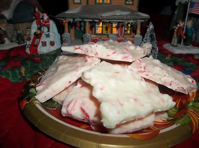 Homemade Peppermint Bark A Holiday Tradition White Chocolate Candy Cane YUMMY!!!