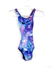 Nike Girls One Piece Swimsuit Cloud Dye Cross Back Size XS