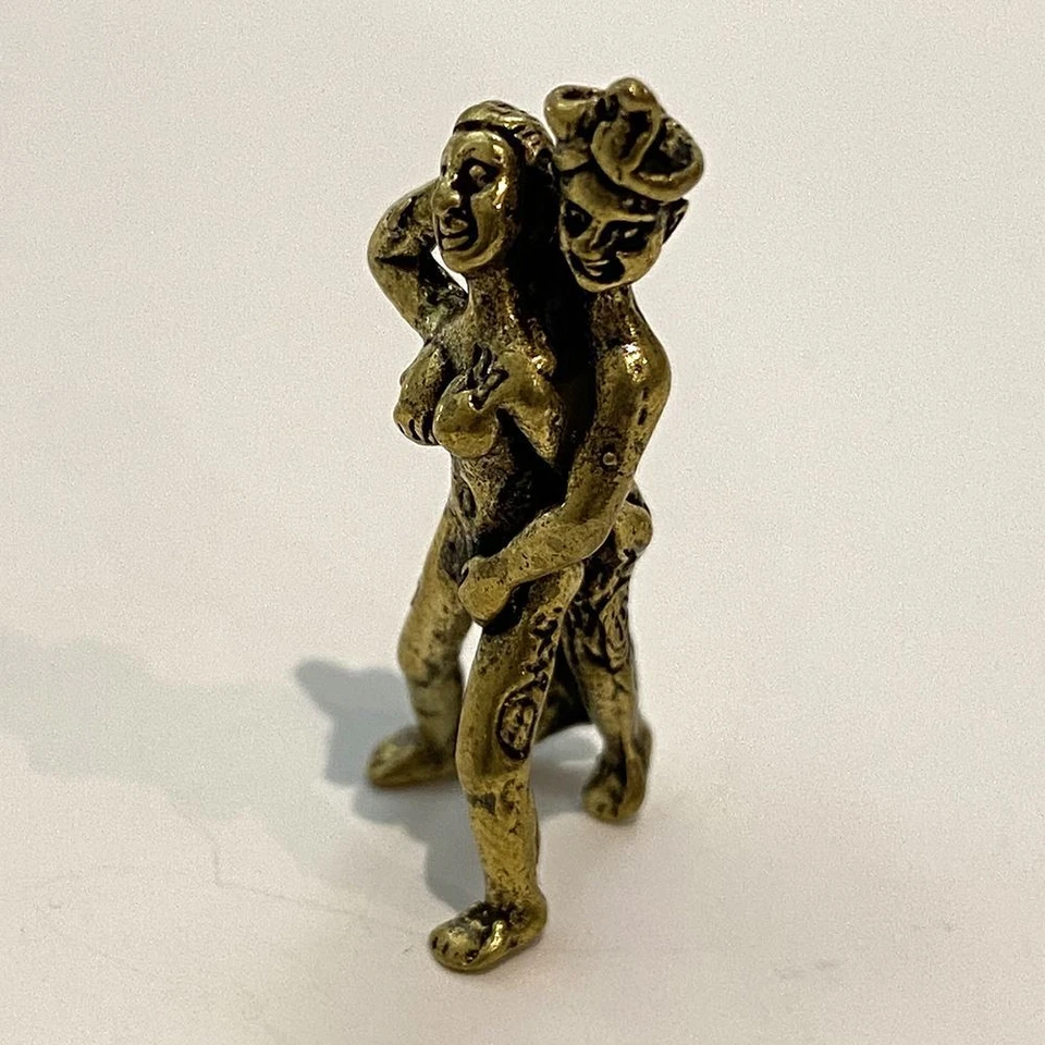 Miniature Brass Figurine, Design #200 - Image 2 of 2