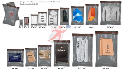 Graue Versandtaschen