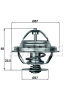 Mahle TX 21 80D Thermostat, KÜHlmittel FÜR Alpina BMW