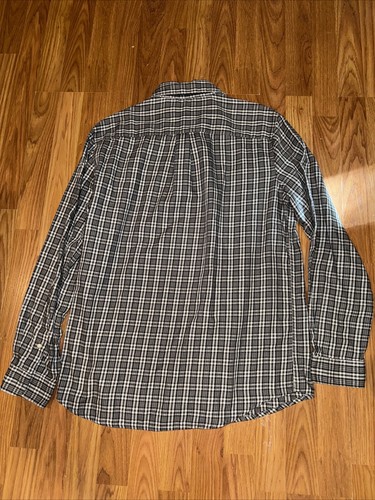 Chaps Long Sleeve Button Up Shirt Mens Size M Gray Plaid - Picture 4 of 4