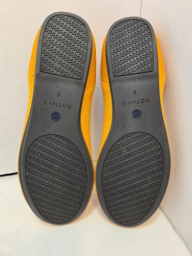 Rothy's The Flat Ballet Almond Toe Marigold Yellow Women's 8 M / EU 38.5 Retired - Picture 11 of 11