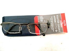NEW Premium Foster Grant Hyperflex Gunmetal Reading Glasses Soft Case FREE SHIP