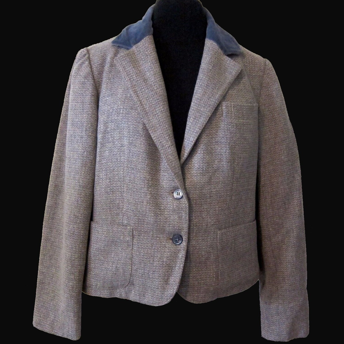 ジャケット・アウター WOOL TWEED JACKET / gray Wool Tweed Sport Jacket - Grey Herringbone — The Anthology