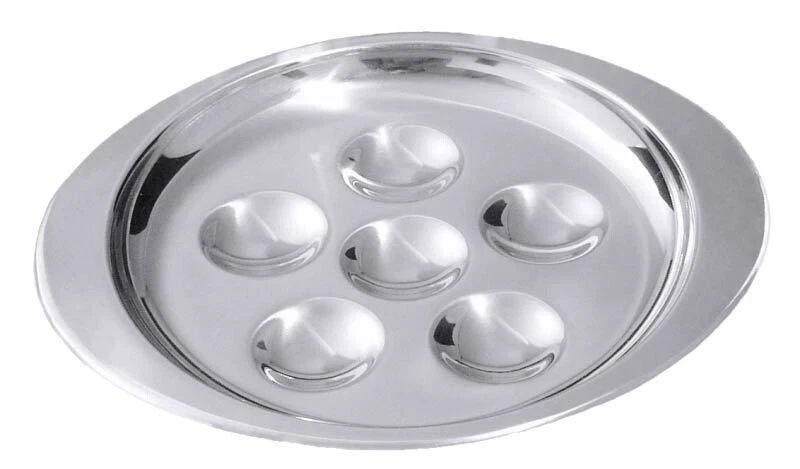 Set 6 Piatti Lumache Escargots x6 Acciaio Inox ( Completo da 6 Vassoi Lumache) - Immagine 2 di 2