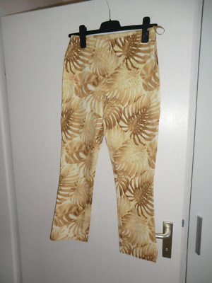 traumschöne gelb/curry/nougat 7/8-Stretch-Hose Sommerhose  ''YORN'' Gr. 36 Gr. S