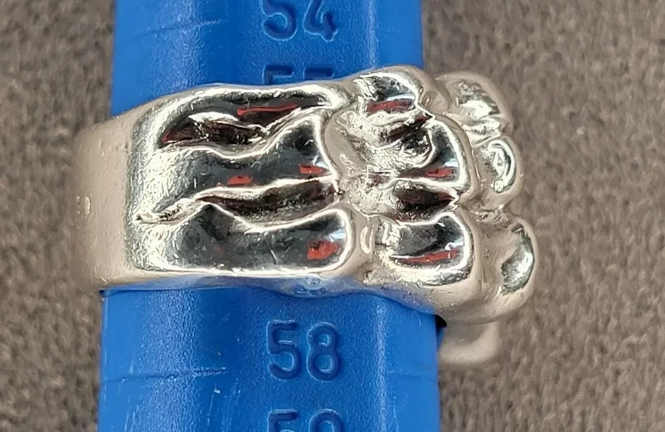 bague CHRISTIAN LACROIX LARGE vintage COUTURE Signée EN ARGENT - Bild 4 von 4